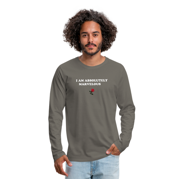 Men's Premium Long Sleeve T-Shirt - asphalt gray