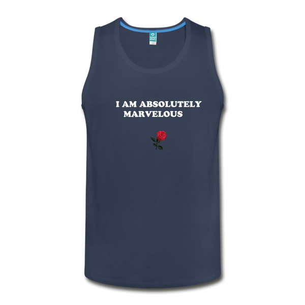 Men's Slim Fit Premium Tank - navy