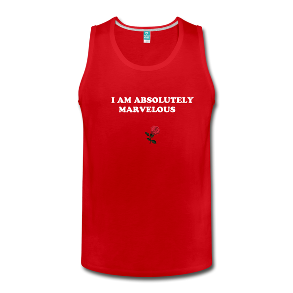 Men's Slim Fit Premium Tank - red