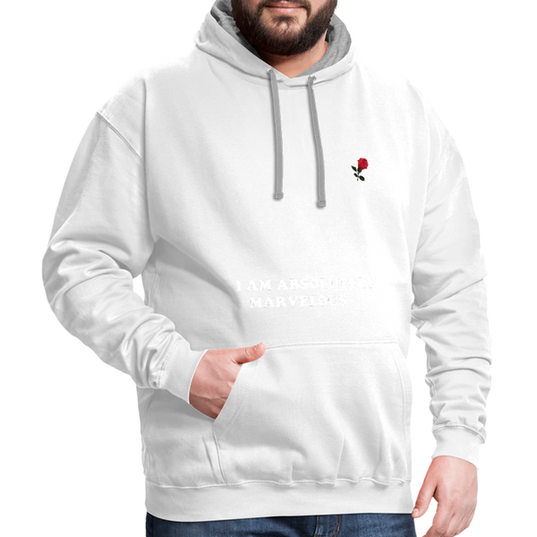 Contrast Hoodie - white/gray