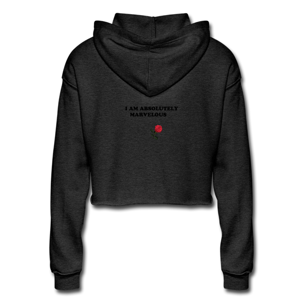 Women's Cropped Hoodie - deep heather