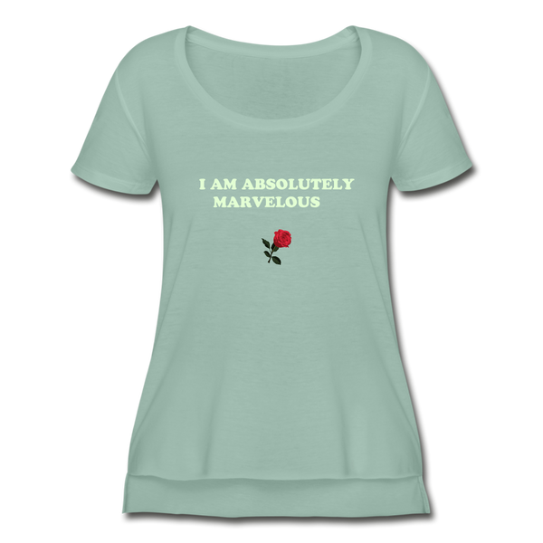 Women's Festival Scoop Neck T-Shirt - stonewash green