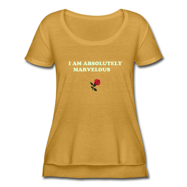 Women's Festival Scoop Neck T-Shirt - antique gold