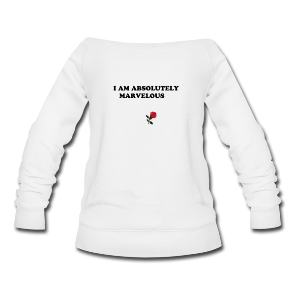 Women's Wideneck Sweatshirt - white