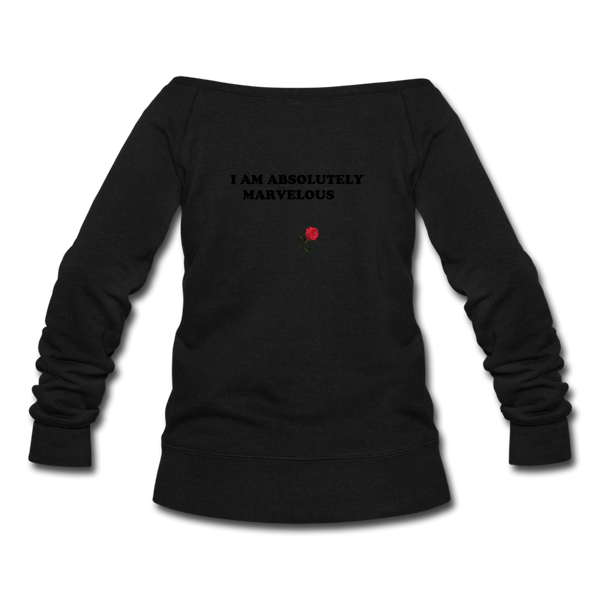 Women's Wideneck Sweatshirt - black