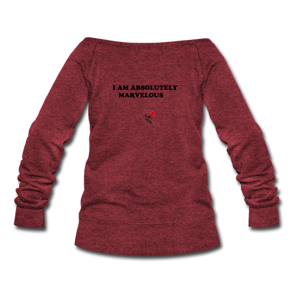 Women's Wideneck Sweatshirt - cardinal triblend