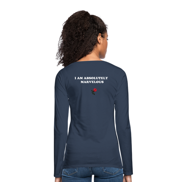 Women's Premium Long Sleeve T-Shirt - navy