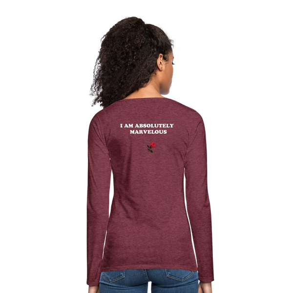 Women's Premium Long Sleeve T-Shirt - heather burgundy