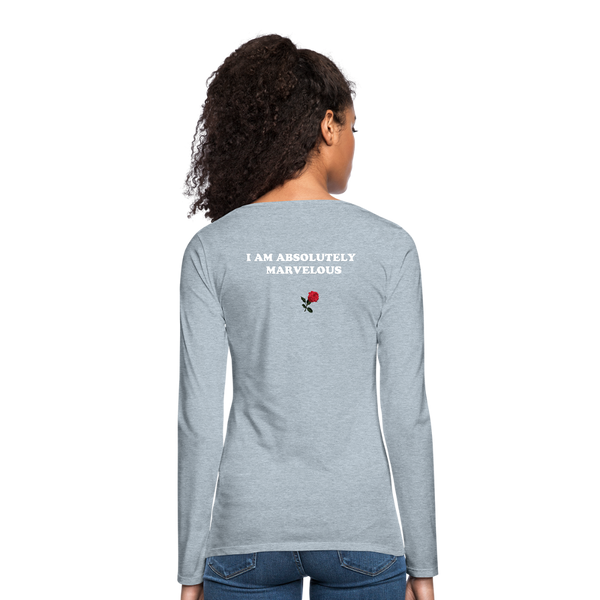 Women's Premium Long Sleeve T-Shirt - heather ice blue