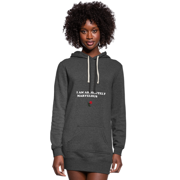 Women's Hoodie Dress - heather black