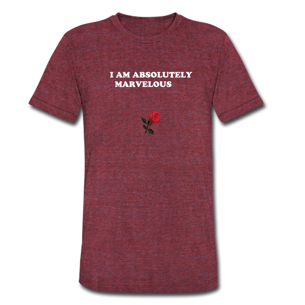 Unisex Tri-Blend T-Shirt - heather cranberry