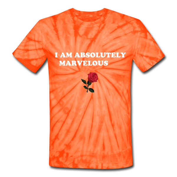 Unisex Tie Dye T-Shirt - spider orange