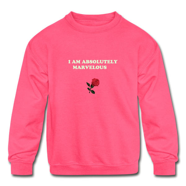 Kids' Crewneck Sweatshirt - neon pink