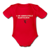 Organic Short Sleeve Baby Bodysuit - red