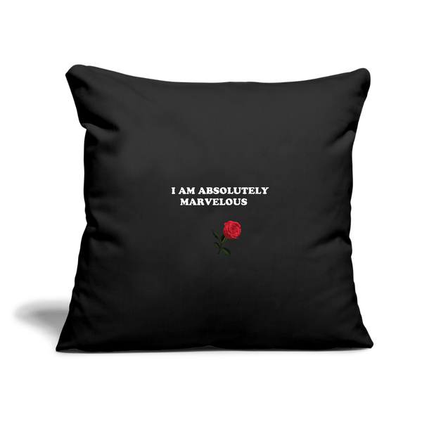 Throw Pillow Cover 18” x 18” - black