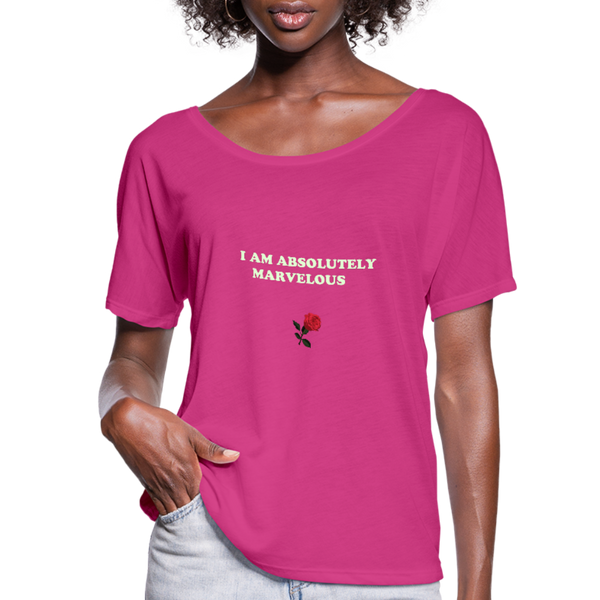 Women’s Flowy T-Shirt - dark pink