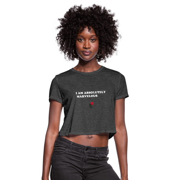 Women's Cropped T-Shirt - deep heather