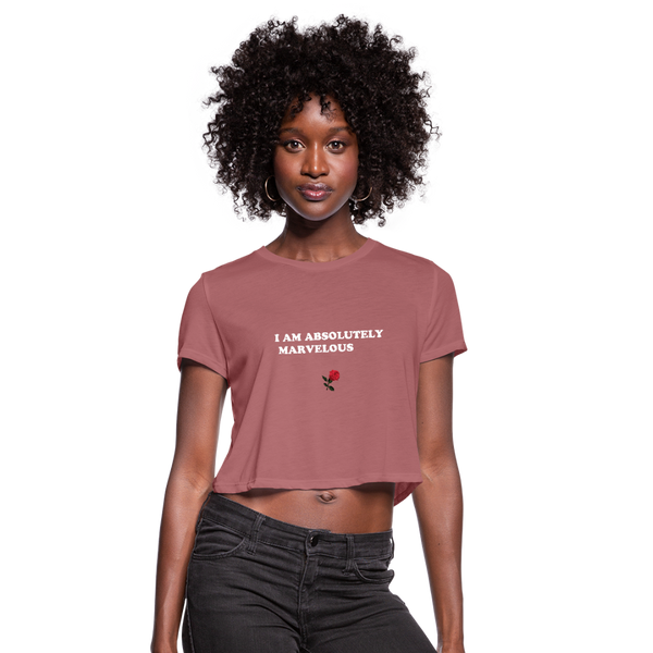 Women's Cropped T-Shirt - mauve