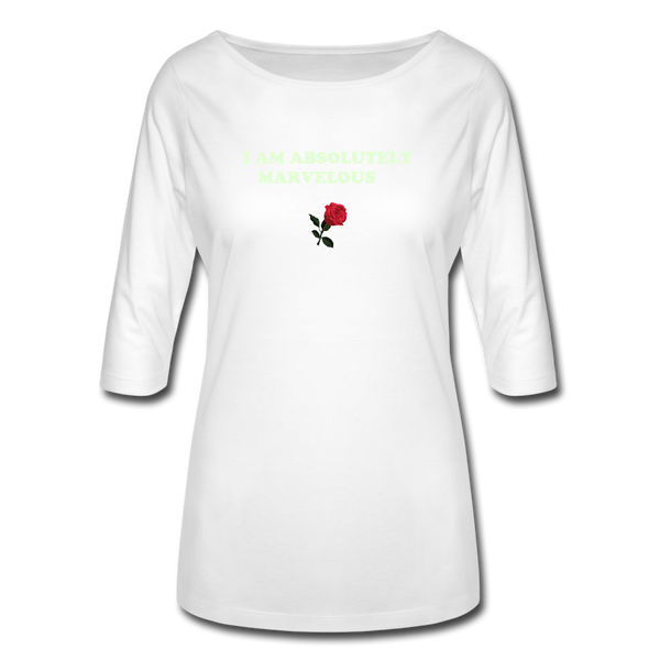 Women's 3/4 Sleeve Shirt - white