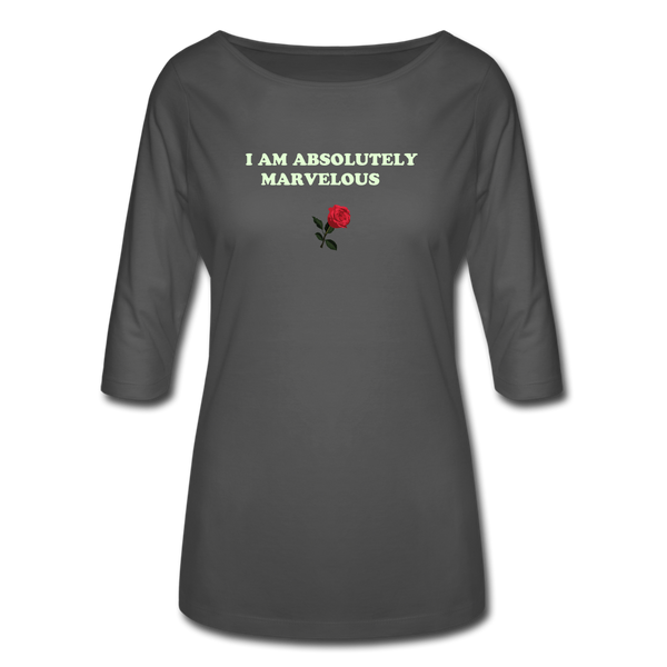 Women's 3/4 Sleeve Shirt - charcoal