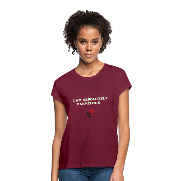 Women's Relaxed Fit T-Shirt - burgundy