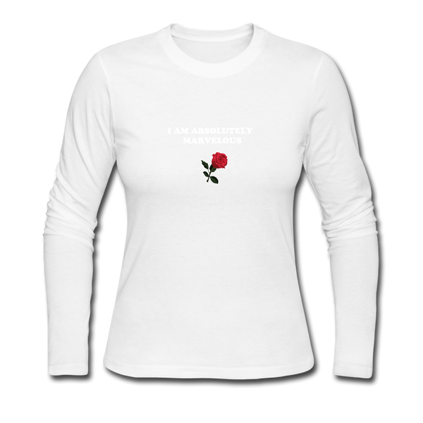 Women's Long Sleeve Jersey T-Shirt - white