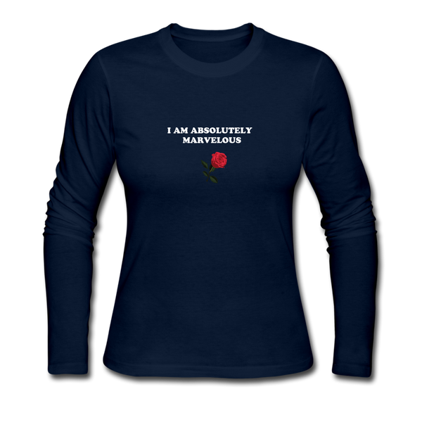 Women's Long Sleeve Jersey T-Shirt - navy