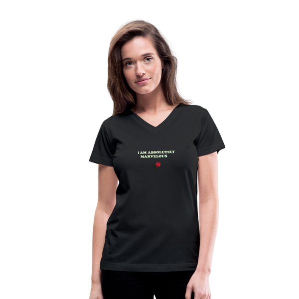 Women's V-Neck T-Shirt - black