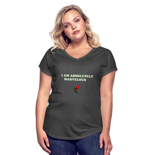 Women's Tri-Blend V-Neck T-Shirt - deep heather