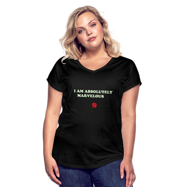 Women's Tri-Blend V-Neck T-Shirt - black