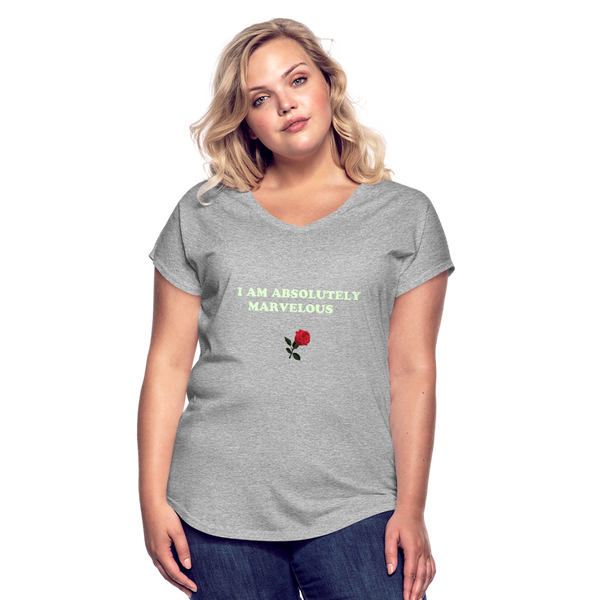 Women's Tri-Blend V-Neck T-Shirt - heather gray