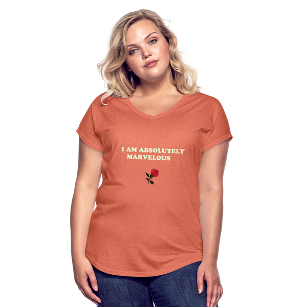 Women's Tri-Blend V-Neck T-Shirt - heather bronze