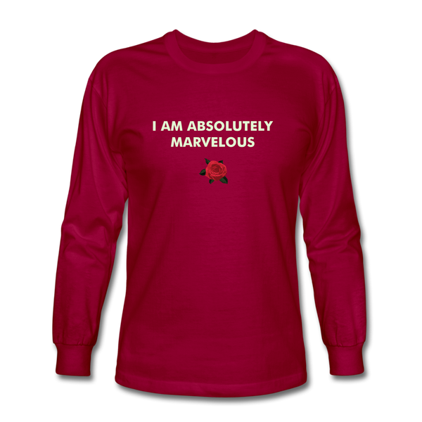 Men's Long Sleeve T-Shirt - dark red