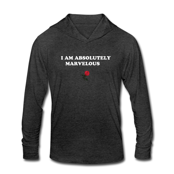 Unisex Tri-Blend Hoodie Shirt - heather black