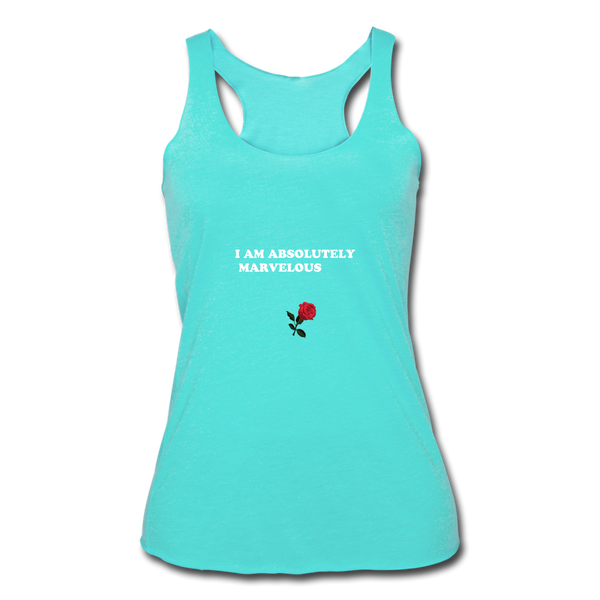 Women’s Tri-Blend Racerback Tank - turquoise