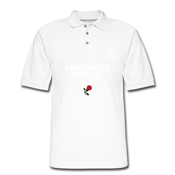 Men's Pique Polo Shirt - white