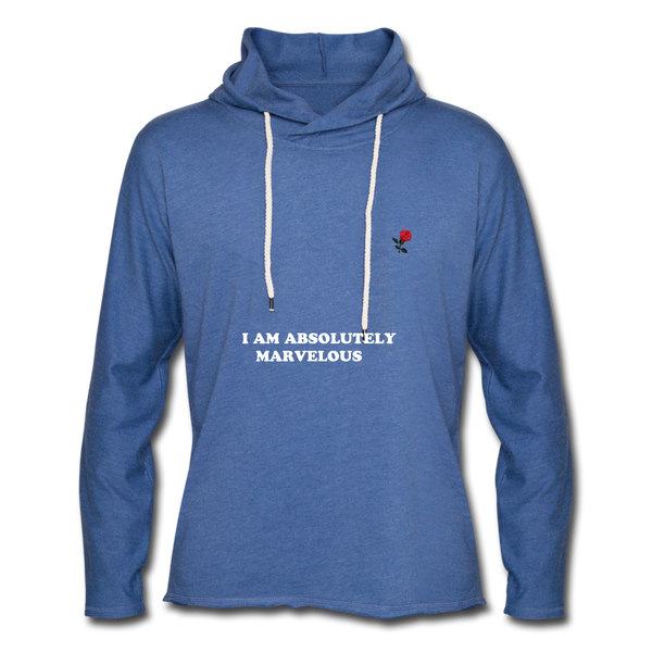 Unisex Lightweight Terry Hoodie - heather Blue